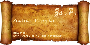 Zsolnai Piroska névjegykártya