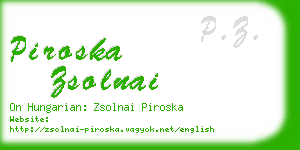 piroska zsolnai business card